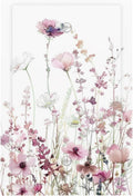 Floral Pink Watercolor Wildflowers Plant Flower Light Switch Cover Plate 1 Gang No Device Blank Electrical Wall Plates Faceplate Decorative Switch Plate Covers for Bedroom Living Room Decor