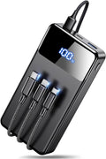 Portable Charger Power Bank，60,000mAh Battery Pack, 22.5W Power Bank Fast Charging with USB Cable, Phone Charger for iPhone 17/16/15/14/13 All Series/Samsung/Android, Camping Essentials, Black