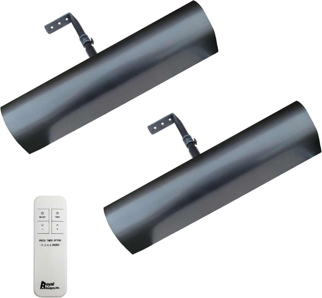 Royal Designs, Inc. Cordless Remote Control LED Picture Light, Dimmable with Timer Function, Oil Rubbed Bronze, 10.75 Inches, 2 Pack