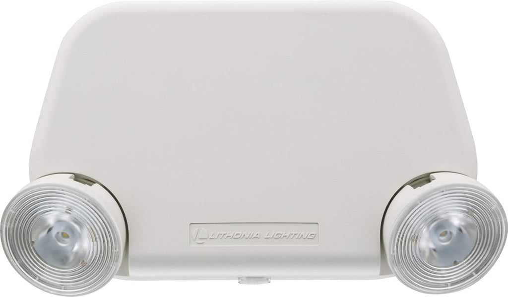 Lithonia Lighting Basics Low Profile Emergency Light, LED Emergency Lights for Business, Ceiling or Wall mount, White Thermoplastic, 120/277V Dual Voltage, Remote Capacity (EU2L REM M12)