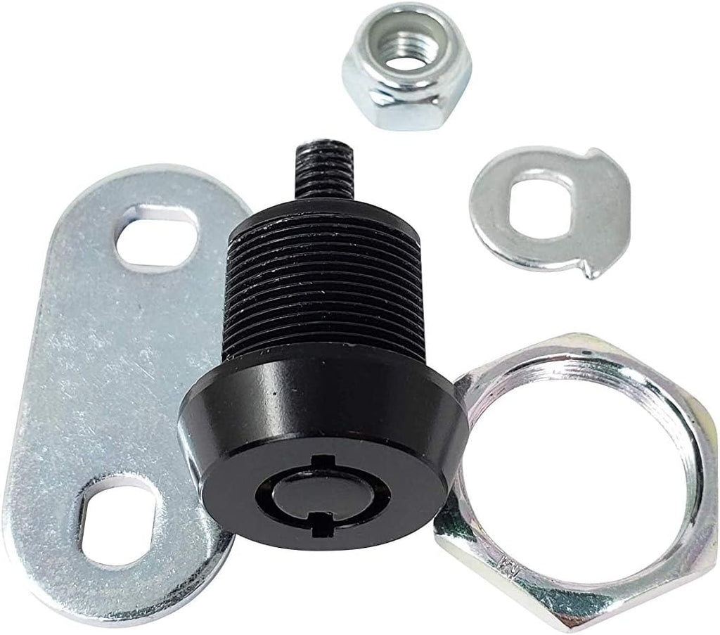 Admiral Locks Tubular Cam Lock, Keyed Alike Removable Key RV Compartment Storage Lock Cabinet Locks (Black Pack of 1, 5/8" 180°)