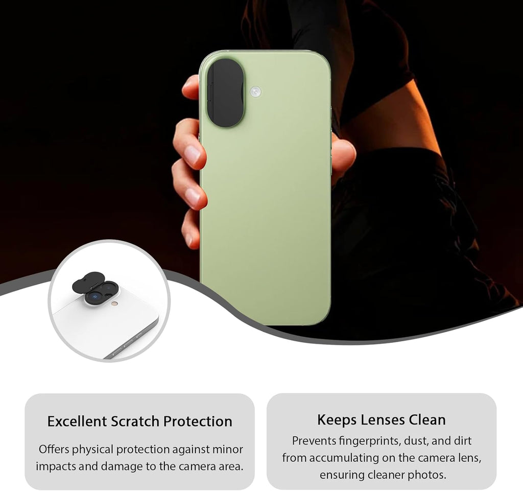 Front Camera Cover Compatible for iPhone 17 with Rear Lens Cover,Protect Privacy and Security But Not Affect Facial Recognition (2Pack) -2025 Updated Version