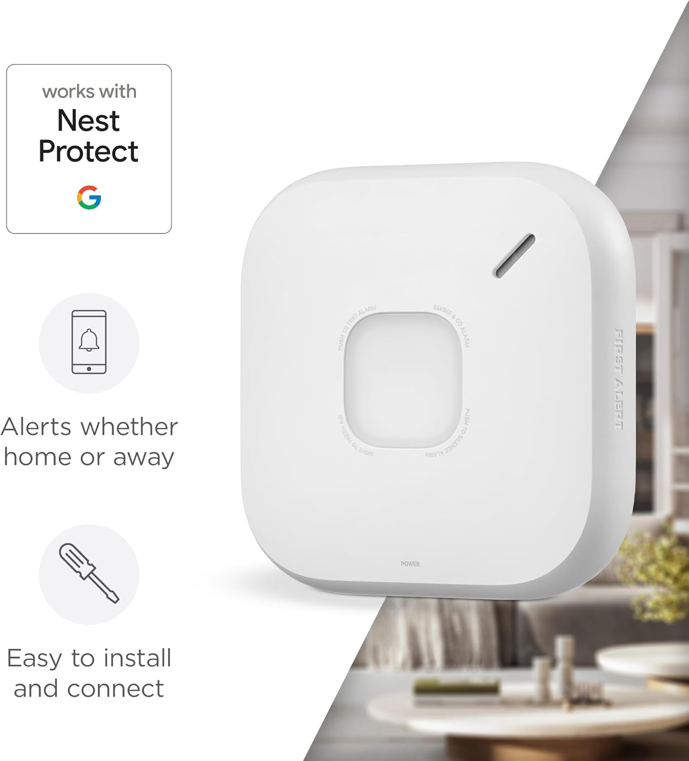 First Alert SC5 Battery Smart Smoke & Carbon Monoxide Alarm, SMCO600NV, 1-Pack