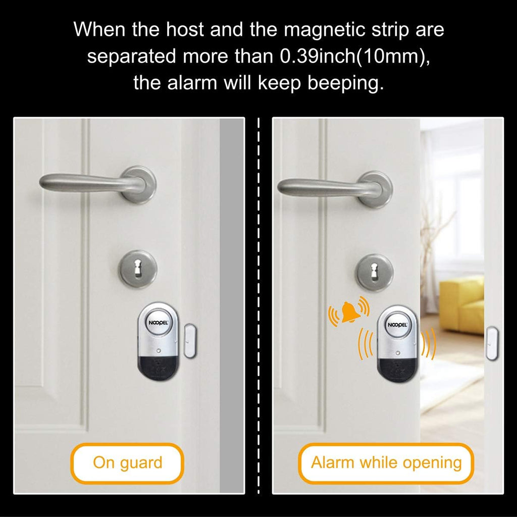 Door Alarms When Opened for Kids Safety, 4 Pack 120dB Loud Window Sensors for Home Security, Pool Alarms, Door Alarm Sensor for House Hotel Sheds Caravans