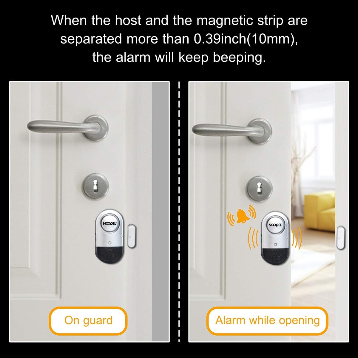 Door Alarms When Opened for Kids Safety, 4 Pack 120dB Loud Window Sensors for Home Security, Pool Alarms, Door Alarm Sensor for House Hotel Sheds Caravans