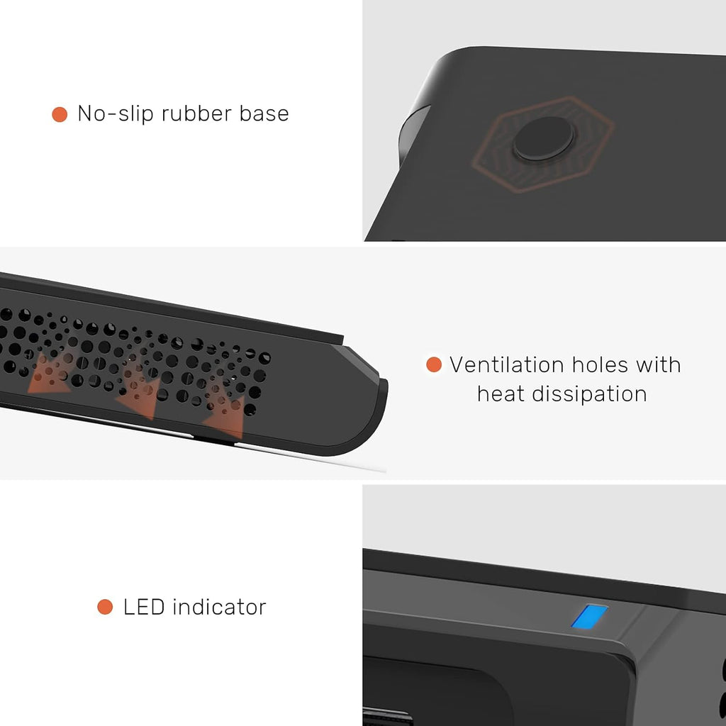 Alxum 120w 10 Port Charging Cradle with 6 USB-A Chargers 2 Qc3.0 2 PD 18W Fast Charging with Watch Stand Suitable for A Wide Range of Devices with Overvoltage, Overcurrent, and Overcharge Protection