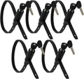 Urban August Adjustable Zip Tie Lock for Refrigerator Door Cabinet Bike Stroller Helmet - Multi-Purpose Keyed French Door Lock - Stainless Steel Fridge Lock with Key (5 Pack Keyed Alike)