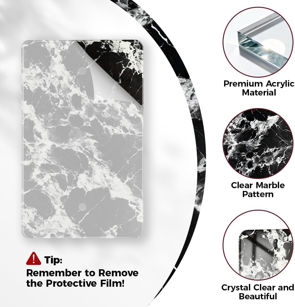 Black White Marble Pattern Acrylic Wall Plate Cover Switch Plate Covers Cover Light Switch Cover Switch Cover Decorative Double Gang Toggle Outlet Covers Switch Cover