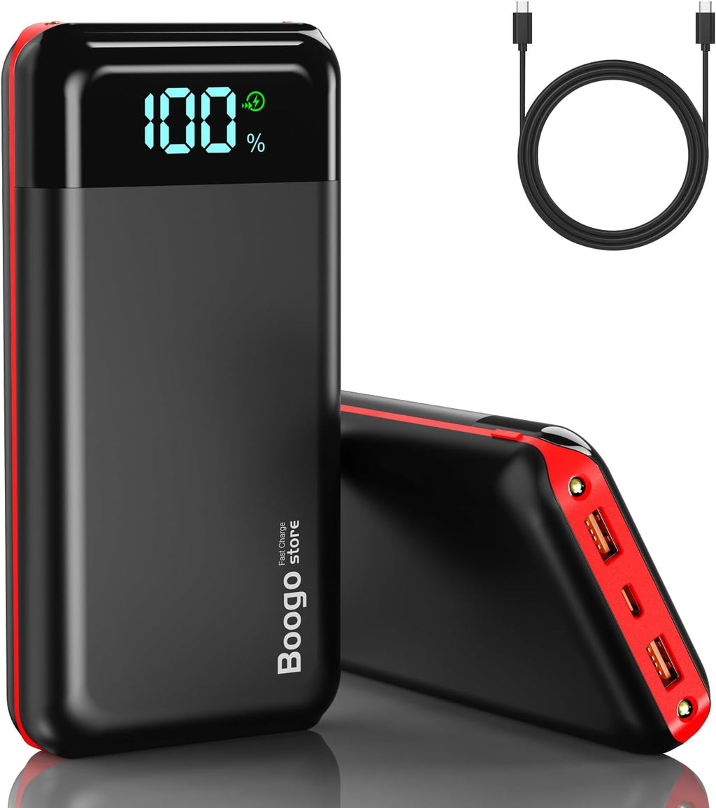 Portable Charger Power Bank 52800mAh Powerbank PD 30W and QC 4.0 Fast Charging Built-in Bright Flashlight LED Display 2 USB 1Type-C Output External Battery Pack for iPhone,Samsung