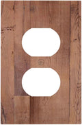 Rustic Brown Dark Wood Texture Printing Outlet Covers 1 Gang Duplex Light Switch Cover Decorative Switch Plates Electrical Receptacle Faceplate Wall Plate For Farmhouse Cabin Decor