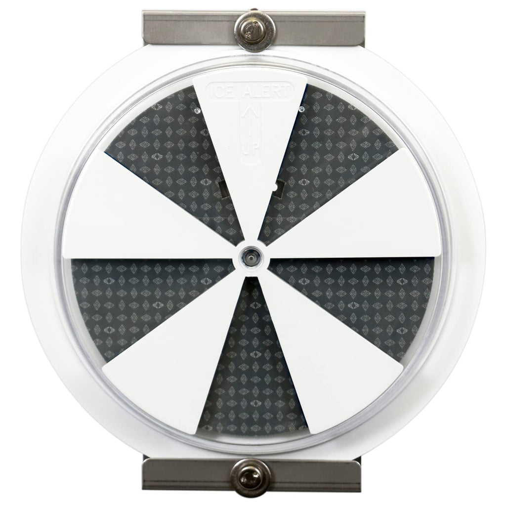 SmartSign Ice Alert Indicator Sign - 6 inch Diameter, Temperature-sensitive Mountable Roadway Reflector, Medical Grade Polycarbonate, Grey, Blue and White, Made in USA