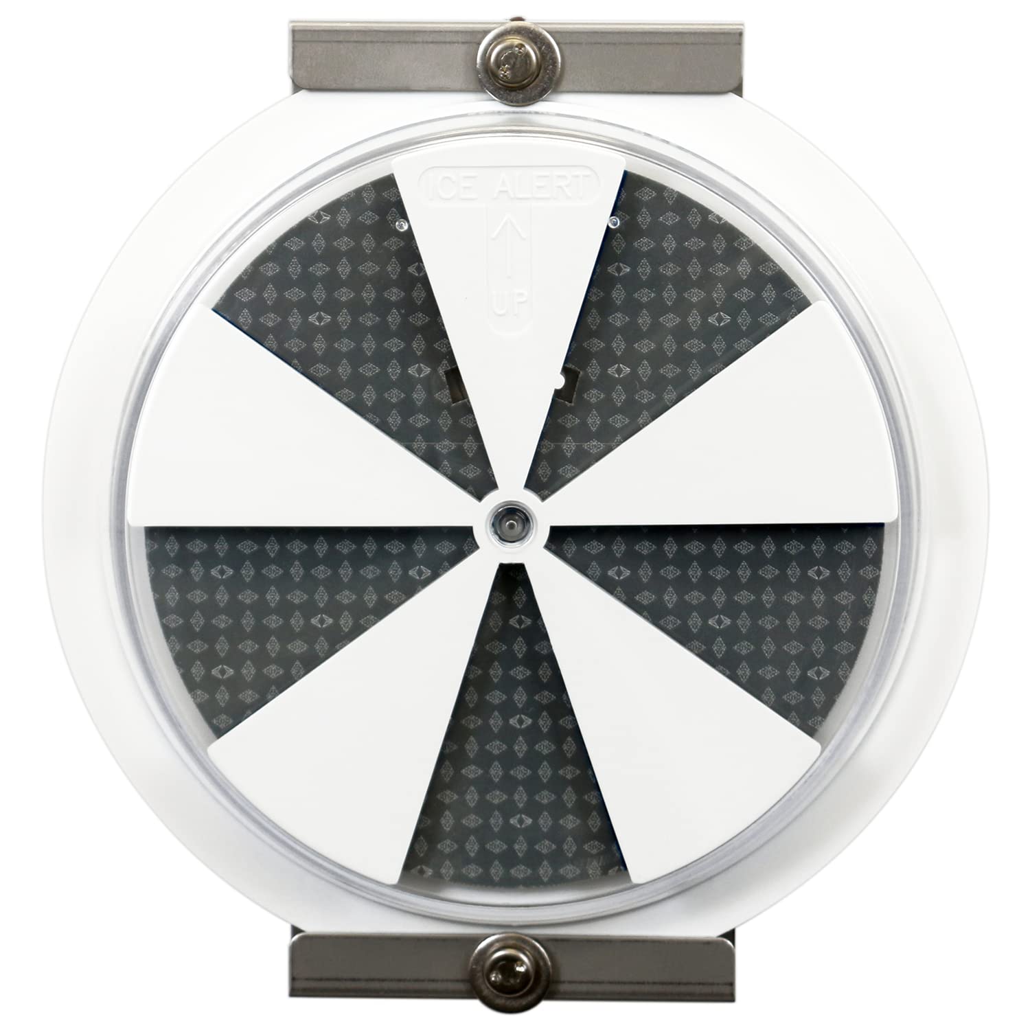 SmartSign Ice Alert Indicator Sign - 6 inch Diameter, Temperature-sensitive Mountable Roadway Reflector, Medical Grade Polycarbonate, Grey, Blue and White, Made in USA