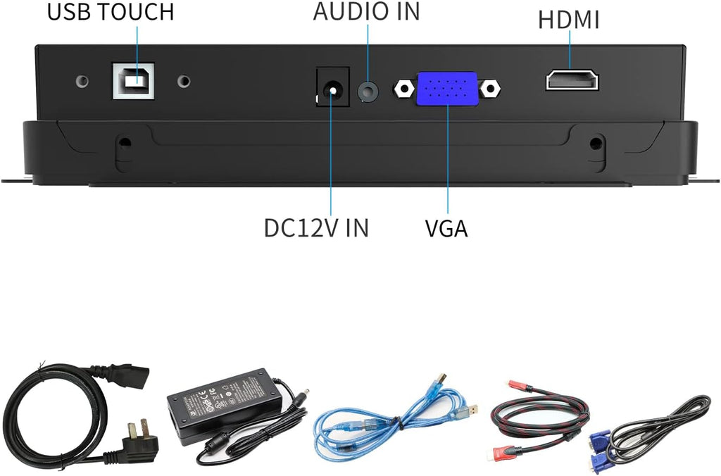 GreenTouch 8 Inch Open Frame 1024x600 HDMI PCAP Touch Monitors for Consumer, Retail POS, and Hospitality Markets