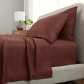 Cariloha Aloha Soft 4-Piece Sheet Set | Maroon Sunset | Split King | Made from 100% Viscose derived from Bamboo | Introductory Sheet Line