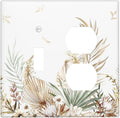 Wallplates Boho Leaves Watercolor Tan Leaf Floral Plant 1 Toggle 1 Duplex Switch Plate Electrical GFCI Faceplate Decorative Light Switch Covers for Bedroom Home Decor