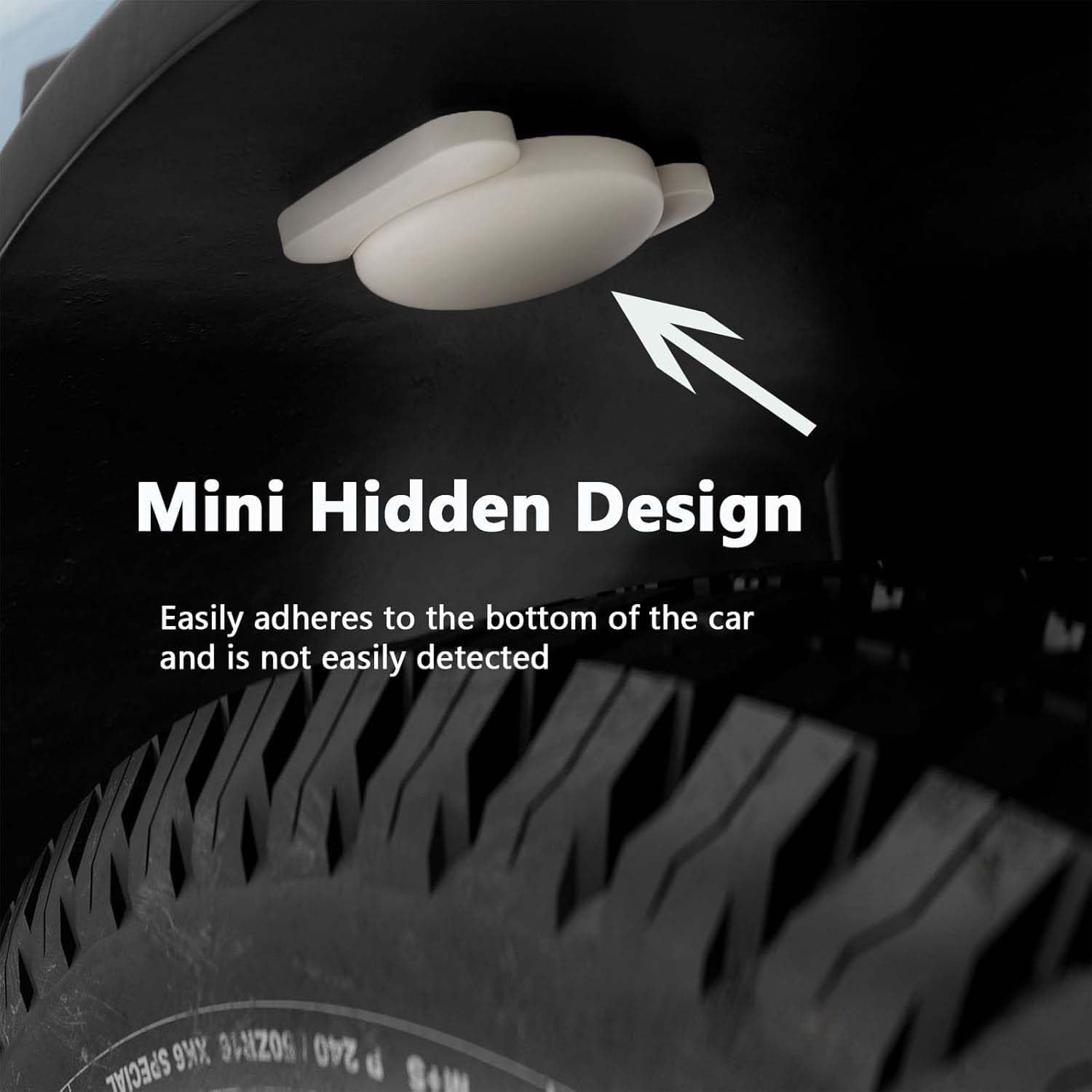 Car GPS Tracking Device for Vehicles, 2PCS Real Time GPS Tracker, Work with Find My (iOS Only),Hidden Mini GPS Tracker,No Monthly Fee (White Tracker, White Magnetic Case)
