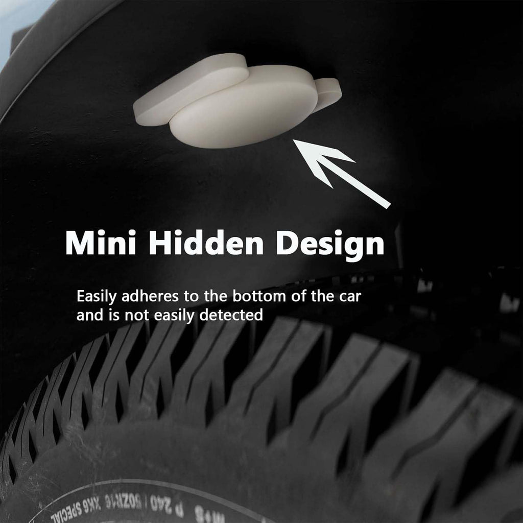 Car GPS Tracking Device for Vehicles, 2PCS Real Time Vehicles GPS Tracker for Car Work with Find My (iOS Only),Hidden Mini GPS Tracker,No Monthly Fee (White Tracker, White Magnetic Case)