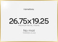 Homeforia 19.25x26.75 Gold Puzzle Frame, High End Metal 19.25 x 26.75 Picture Frames without Mat, 26.75x19.25 Thin Poster Frame for Wall, 19.25by26.75 Puzzle Frames, Tempered Glass, Wall Kit, Set of 1
