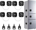 4PCS Fridge Lock Combination, Self-Adhesive Refrigerator Locks Freezer Door for Adults with Password (Black) (Square)