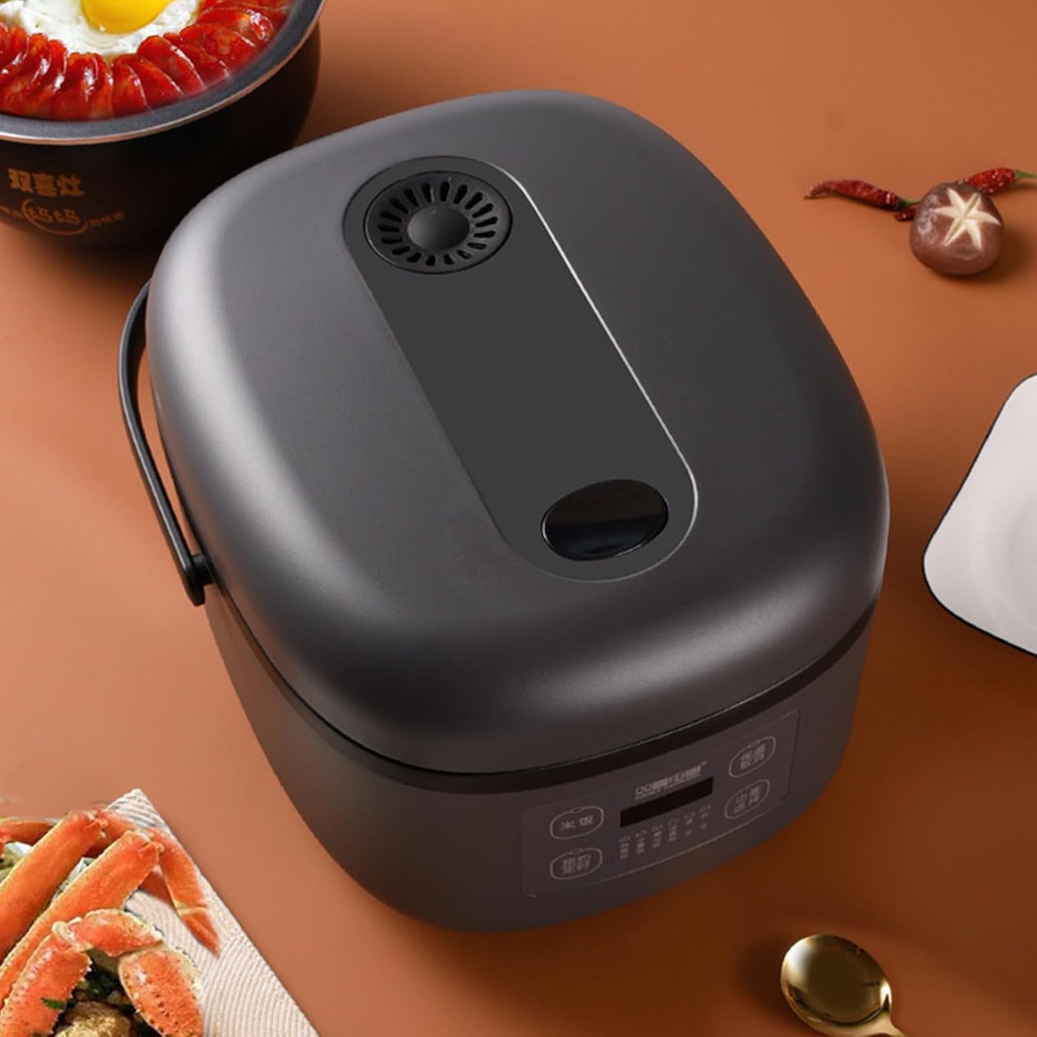 Mini Rice Cooker, Non-Stick Inner Pot/5L Large Capacity, Various Cooking Functions, Multi-Function SILS, Smart Touch, Household Portable Electric Cooker