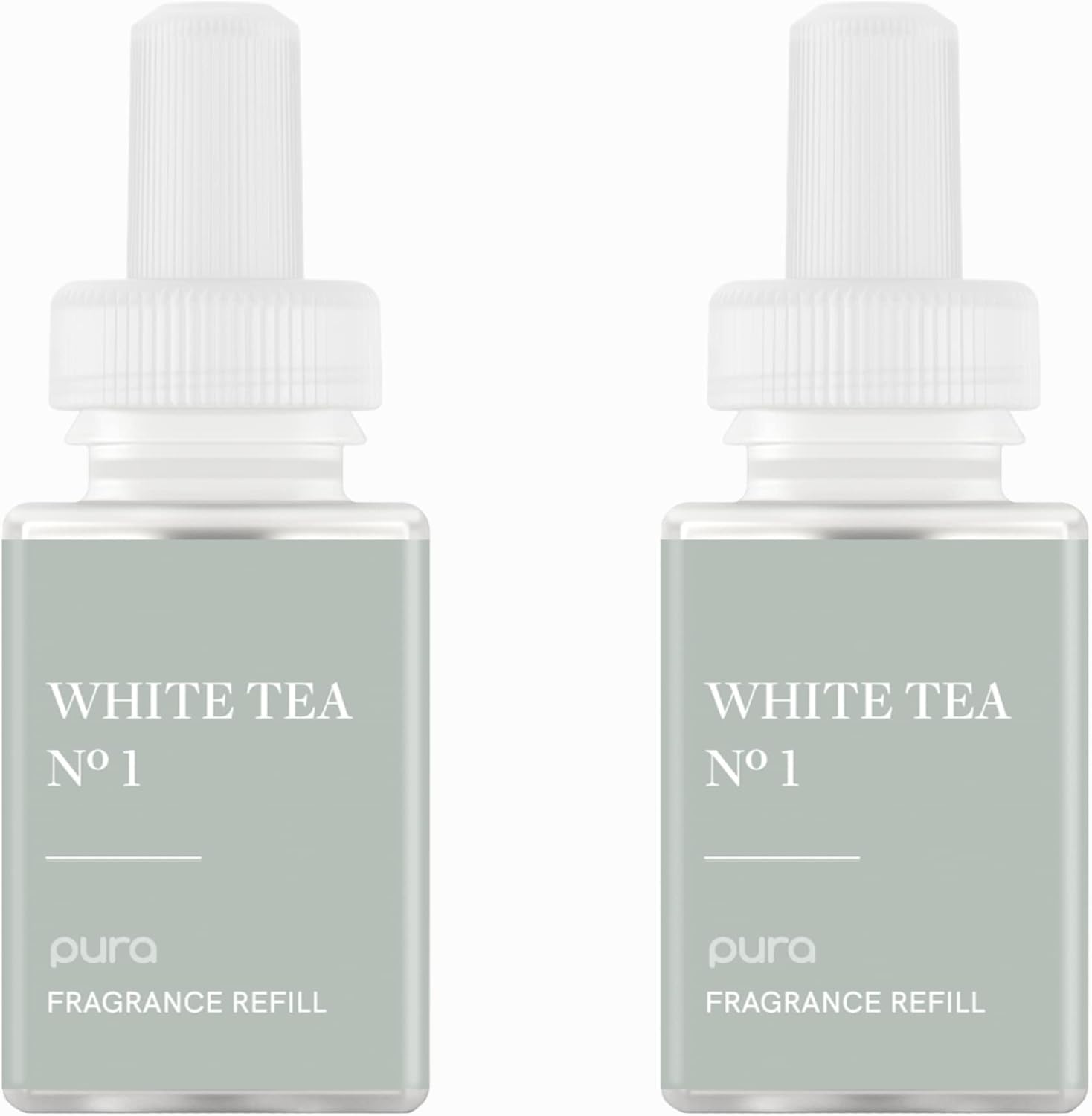 PuraHome Scent Refill - Smart Air Diffuser - Up to 120-Hours of Luxury Fragrance per Refill - Home Essential - Clean & Safe Diffuser Fragrance - 2 Pack, White Tea No. 1