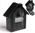 Key Lock Box with Combination lock & Key lock, Portable Large Capacity Key Storage Box Wall Mounted, Resettable Code, Waterproof Security Lock Box for Home, Office, Garage, Realtors Black(1 Pack)