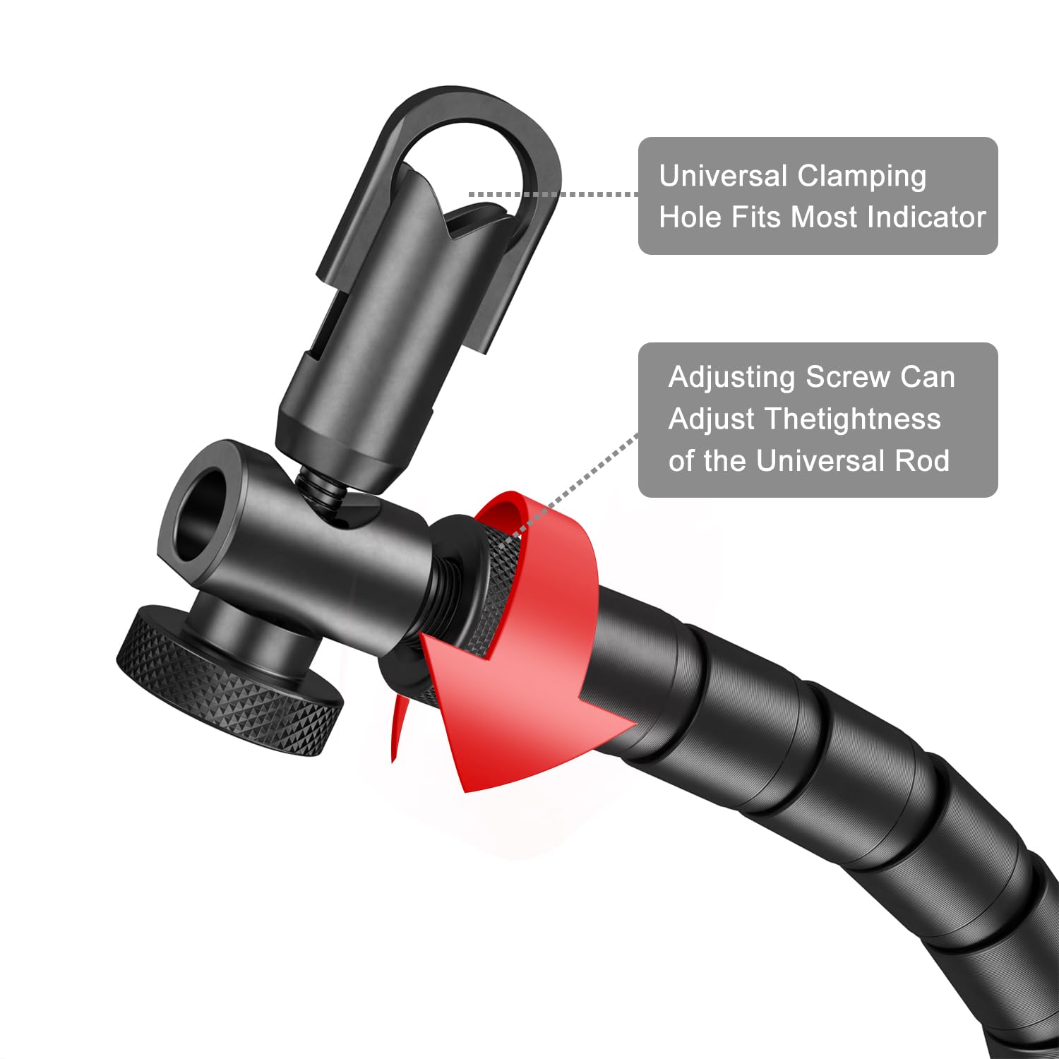 HDLNKAK Indicator Magnetic Base and Flex Arm Combo, 360 Deg Flexible Stem Holder for Digital Dial Indicator Gauge, Premium Disc and Rotor/Ball Joint Gage for Precision Measurements