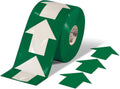 Mighty Line 5.5" Wide Solid Arrows Roll, Directional Sticker Sign Floor Marking Tape for Safety, Caution, Warning, Heavy-Duty, Peel and Stick, Adhesive, Industrial Quality, Green, Pack of 200