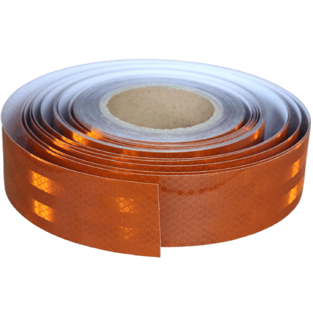 Non Fading Brown Reflective Tape Outdoor Waterproof 2 inch Wide, High Visibility Warning Industrial Marking Tape, Safety Stickers (168 feet)