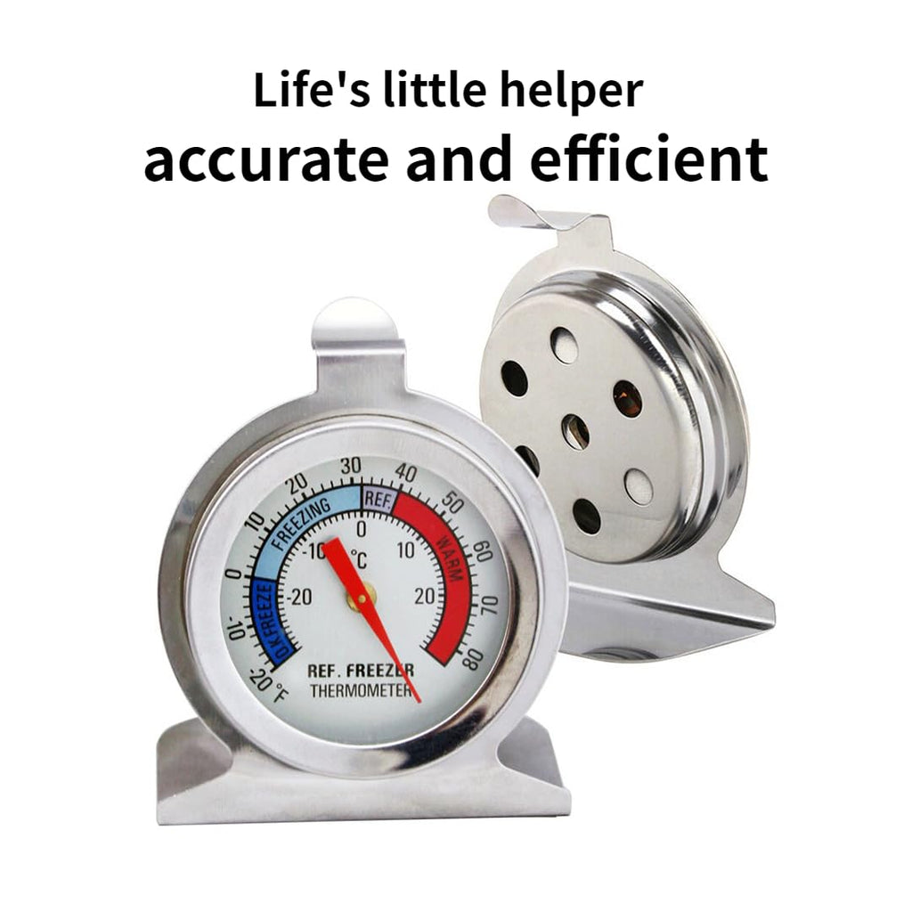 5 Pack Fridge Thermometer - Classic Series with Large Dial and Internal Temperature Gauge - Monitor and Maintain Perfect Temperature in Kitchen Refrigerator