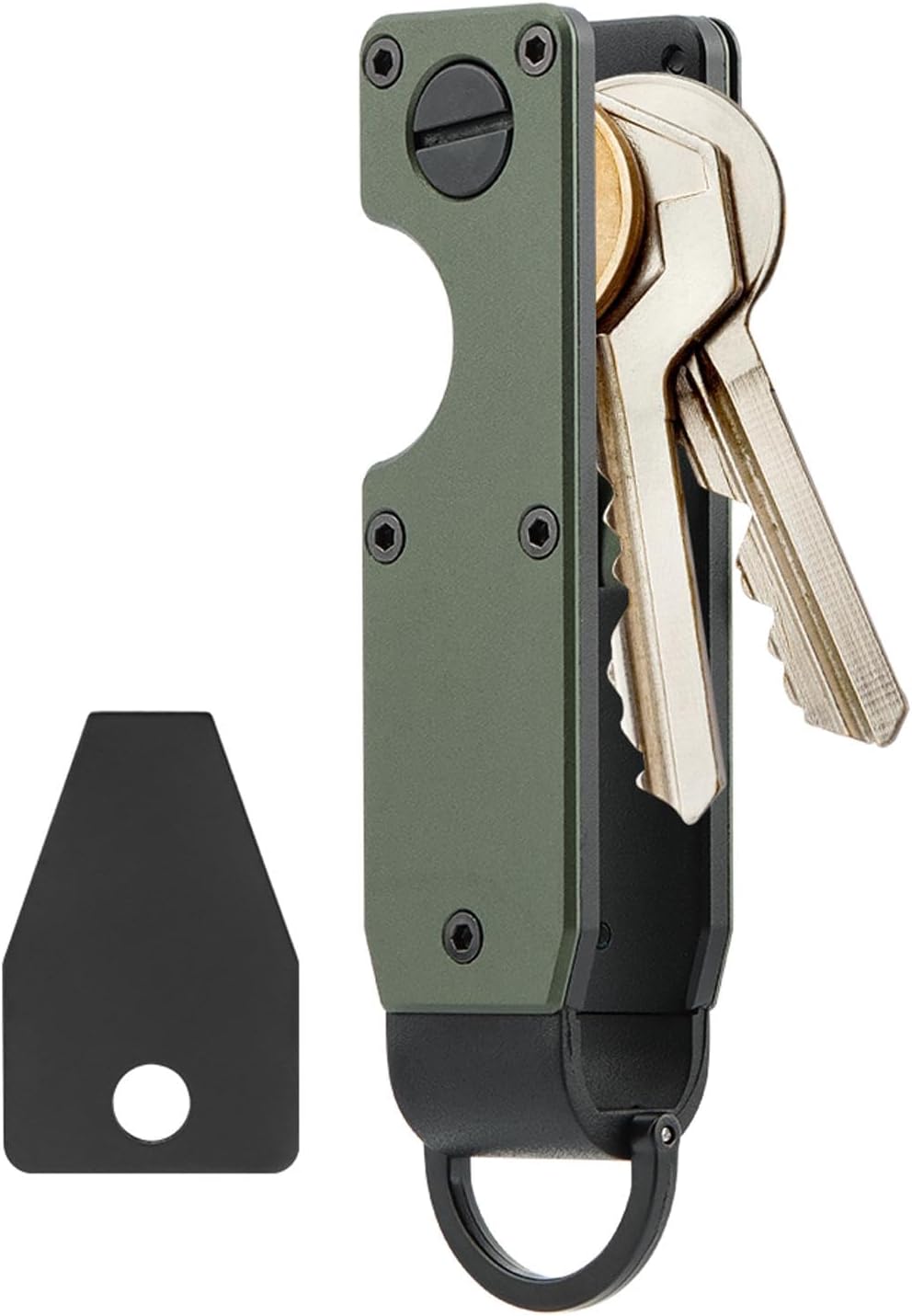 Key Organizer With Key-Handle,Compact Met-allic Key Holder,Met-allic Key-Organizer,Smart Keychain Secures 1-5 Keys