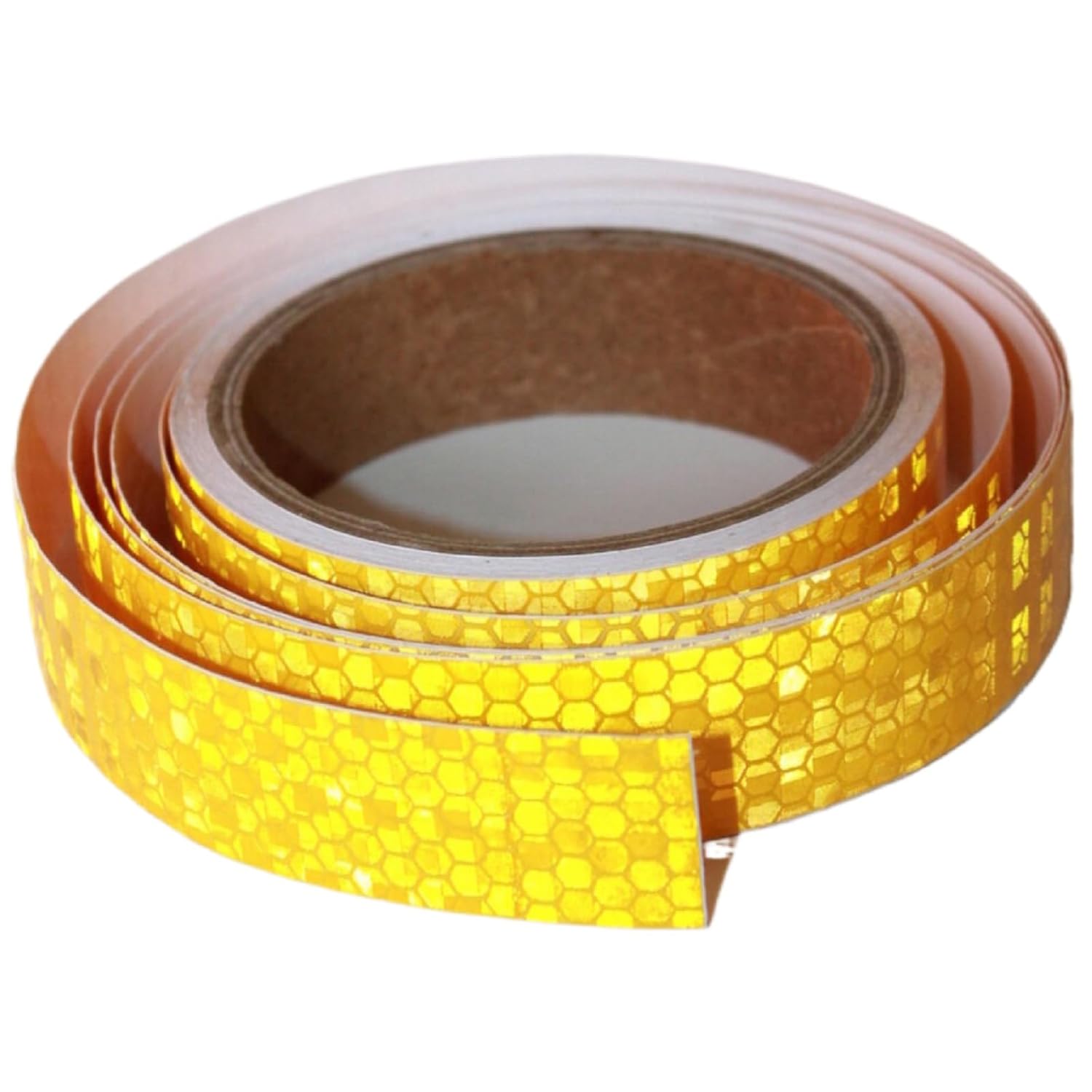 Yellow Reflective Tape 1 inch, Outdoor Waterproof High Visibility Warning Industrial Marking Tape, Safety Stickers (15 feet)