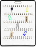 Masonite Key Holder Wall Mount with 75 Spring-Lock Hooks 24" × 31-3/4" – Wall Mounted Key Organizer Board with Metal Trim and Handle – Dealership, Office, Garage Key Rack Cabinet - Pack of 2