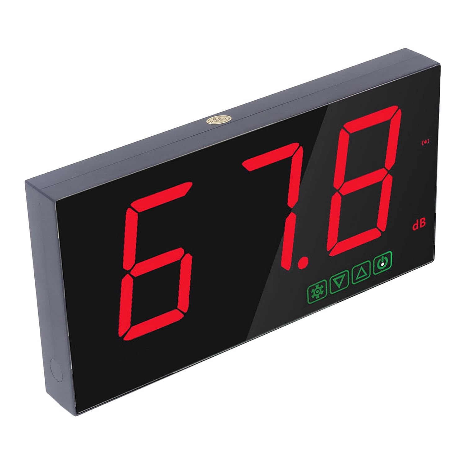 Wall Mounted Decibel Meter, Sound Level Meter 30-130dB with Alarm, USB Rechargeable Battery Level Indication - High Accuracy, Digital Display, Ideal for Industrial and