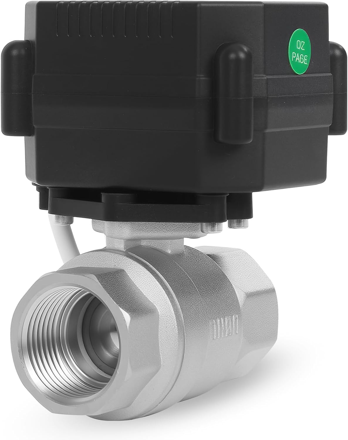 Motorized Ball Valve - 1/2" Stainless Steel Electric Water Valve with Full Port, 2 Wire Electrical Ball Valve 9-24V AC/DC,Auto Return Setup