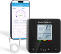 Bluetooth Radon Detector for Home, Portable Radon Tester with Real Time Gas Concentration, Temp & Humidity Monitoring, App Alerts, Detect Hidden Risks and Breathe with Confidence, Black