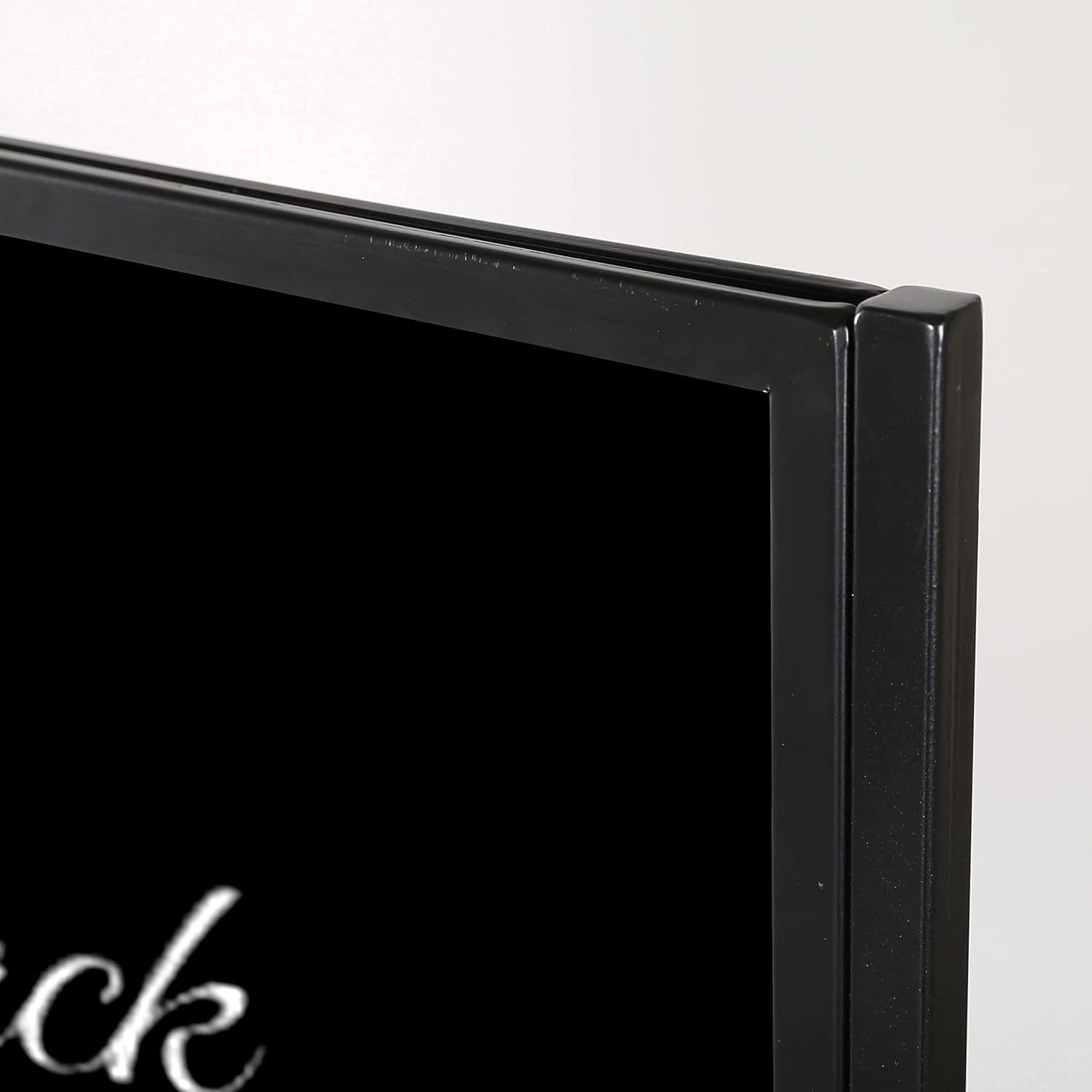M&T Displays Metal Eco Info Board Black 18x60 Inches Slide-in Poster Sign Holder 1 Tier Double Sided Floor Standing Advertising Display with Backing and Anti-Glare PET Cover