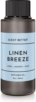 Scent Better Linen Breeze Aroma Essential Oil Blend: an Aromatherapy Blend of Linen, Jasmine, and Musk for Ultrasonic Diffusers & Nebulizers (2 Fl Oz, 60 mL)