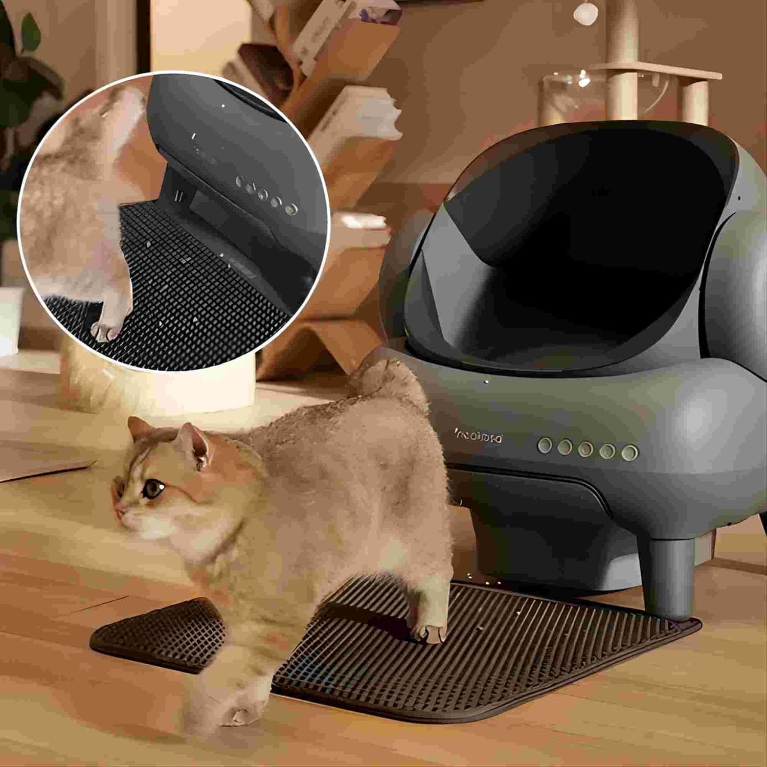 Neakasa M1 Plus Open-Top Self Cleaning Cat Litter Box, Automatic Cat Litter Box with APP Control, Odor-Free Waste Disposal Includes Trash Bags