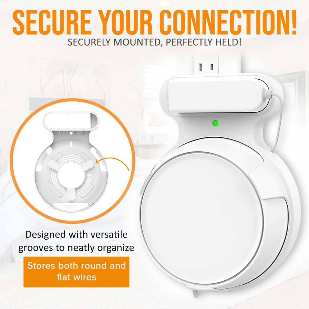 Wall Mount Bracket for TP-Link Deco BE23/BE25/BE3600/BE5000 Mesh WiFi 7 System Network and Power Cord Management Space-Saving TP-Link WiFi 7 Router Wall Mount Bracket (White-2Pack,White)