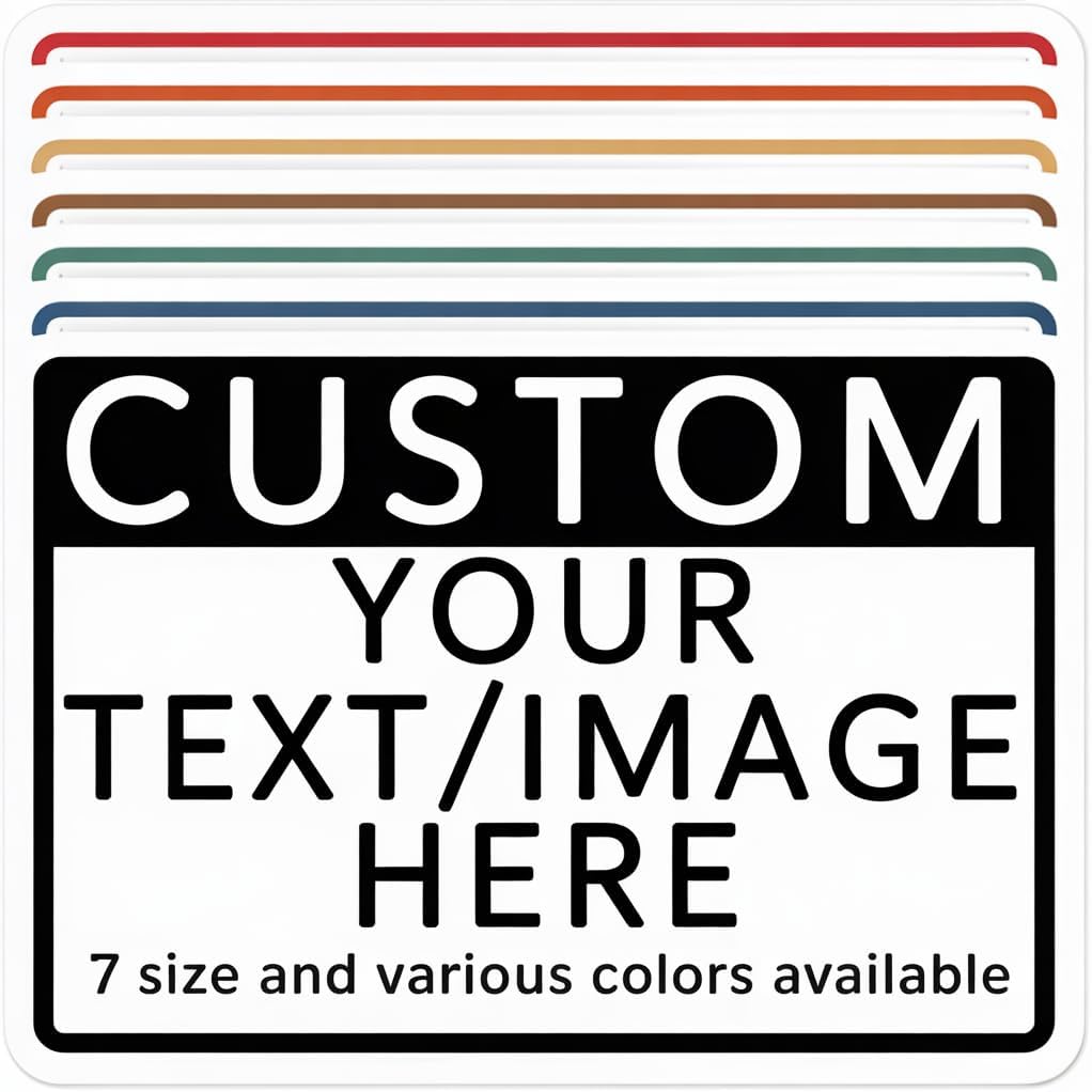 Custom Aluminum Signs – Personalized Weatherproof Metal Signs for Indoor & Outdoor Use – Multiple Sizes – Add Text/Logo – Optional Reflective & Double-Sided Printing – for Home, Business, Hazard, Garden, Door & Commercial Use (Rectangle, 12x8inch)