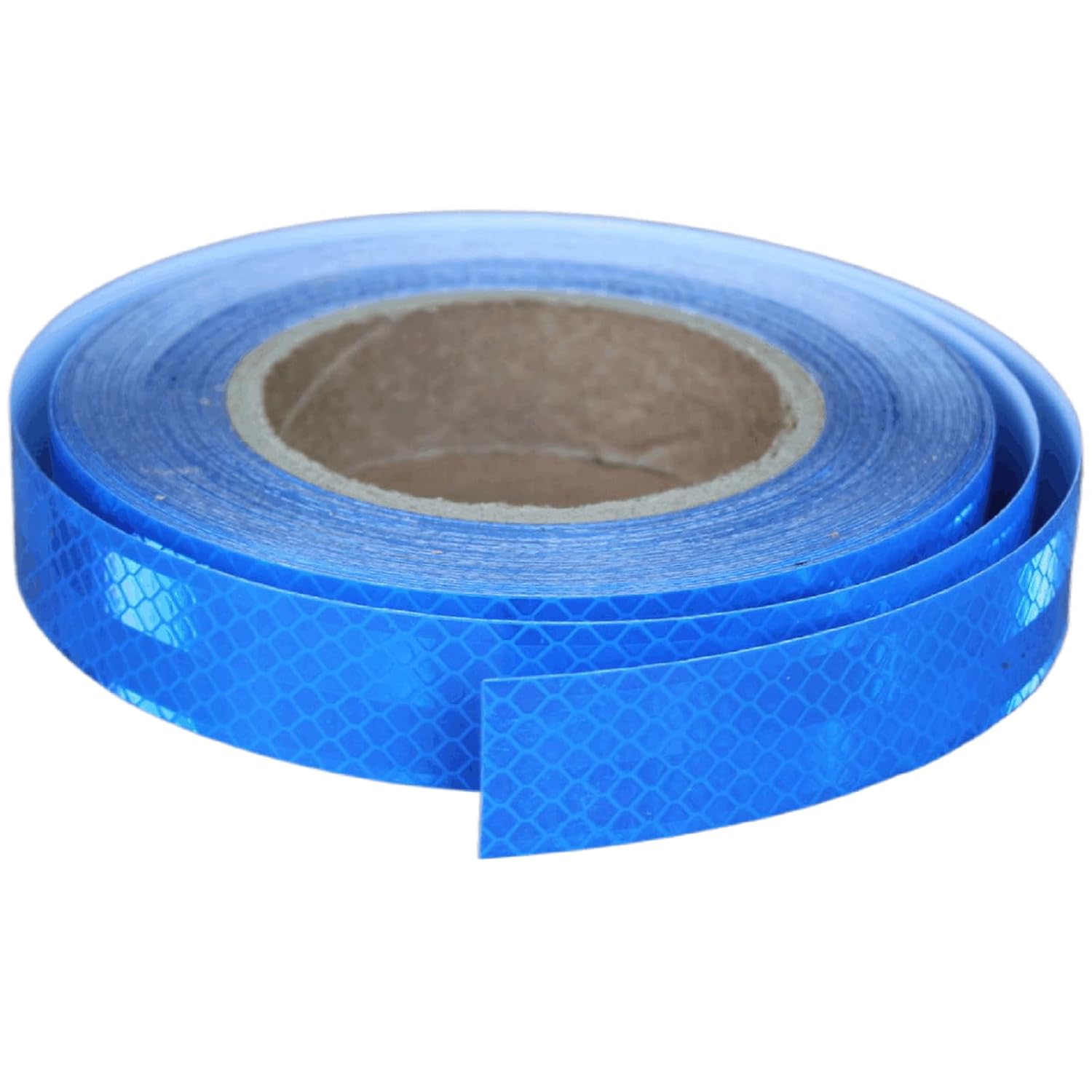 Non Fading Reflective Tape Blue Outdoor Waterproof 1 inch, High Visibility Warning Industrial Marking Tape, Safety Stickers (68 feet)
