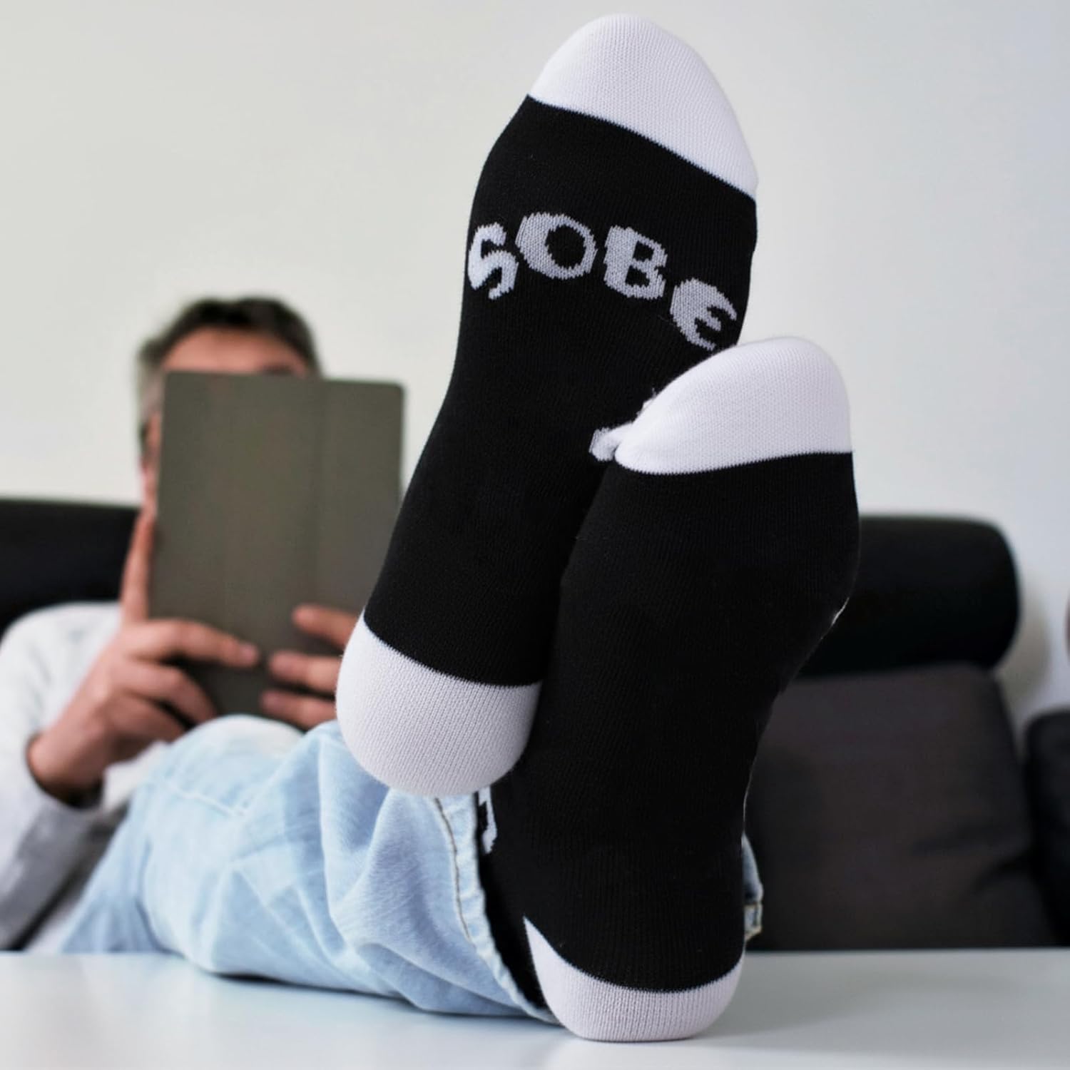 6 Pcs Sobriety Gifts for Men Women Addiction Recovery Sober Encouragement Gifts 12 oz Stainless Steel Cup Socks Keychain Pen Notebook Box for AA NA Alcoholics Addiction Sober Milestone