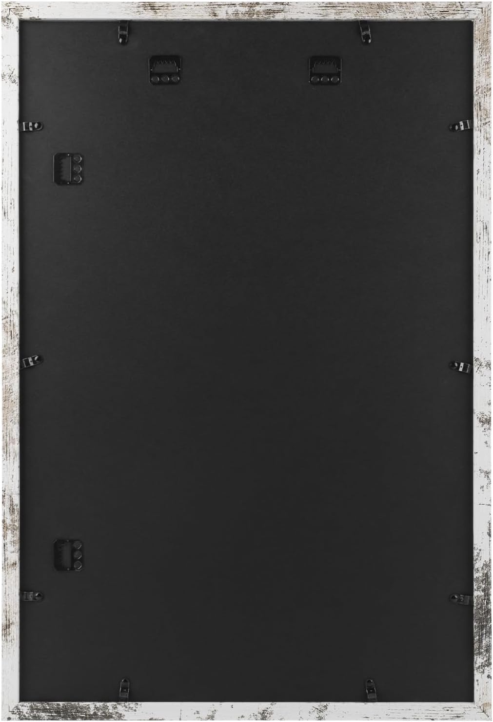 Golden State Art, 16X24 Picture Frame with Mat for 12X18 - High Definition Glass Wall Mounting Horizontal Vertical Display (Weathered White, 1 Pack)