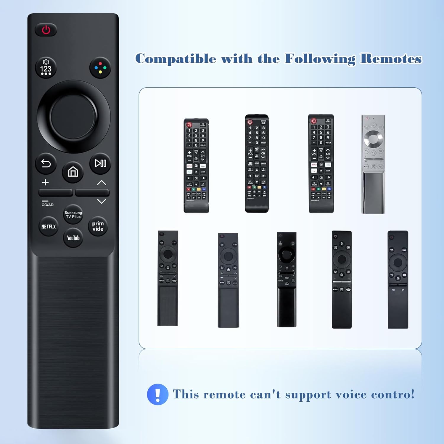 [2 Pack] Universal Replacement for Samsung TV Remote Control, BN59-01484A Compatible with All Samsung Smart TV, QLED, 4K, 8K, Frame, Curved, LED, LCD HDTV Models (2019-2025), No Setup Required