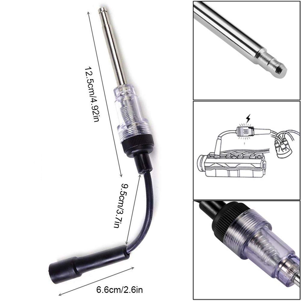 Inline Spark Plug Tester with Carb Carburetor Cleaner Kit, Gzingen 2 Packs 6-12V Engine Ignition Test Tool Armature Diagnostic Detector Tool for Automotive Car Lawnmower Vehicles Engines