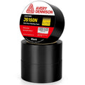 Avery Dennison Floor Marking Tape, 2 Inch x 108 Ft Black Caution Tape, 3 Rolls Heavy Duty Safety Warning Tape, High Adhesion for Indoor/Outdoor | Warehouse, Factory, Parking, Industrial
