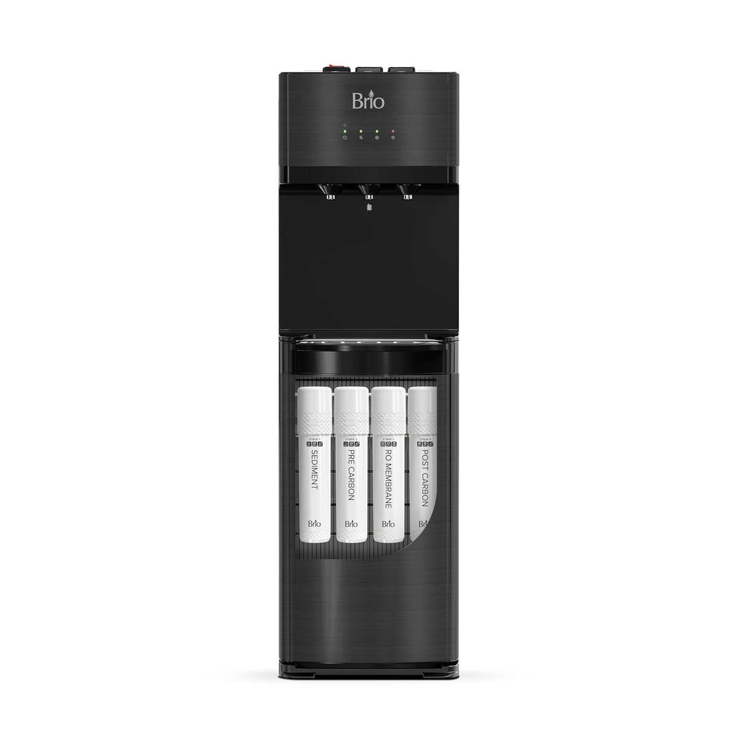 Brio 500 Series 4-Stage Bottle-Less POU Tri-Temperature Digital Self Cleaning Water Cooler Dispenser