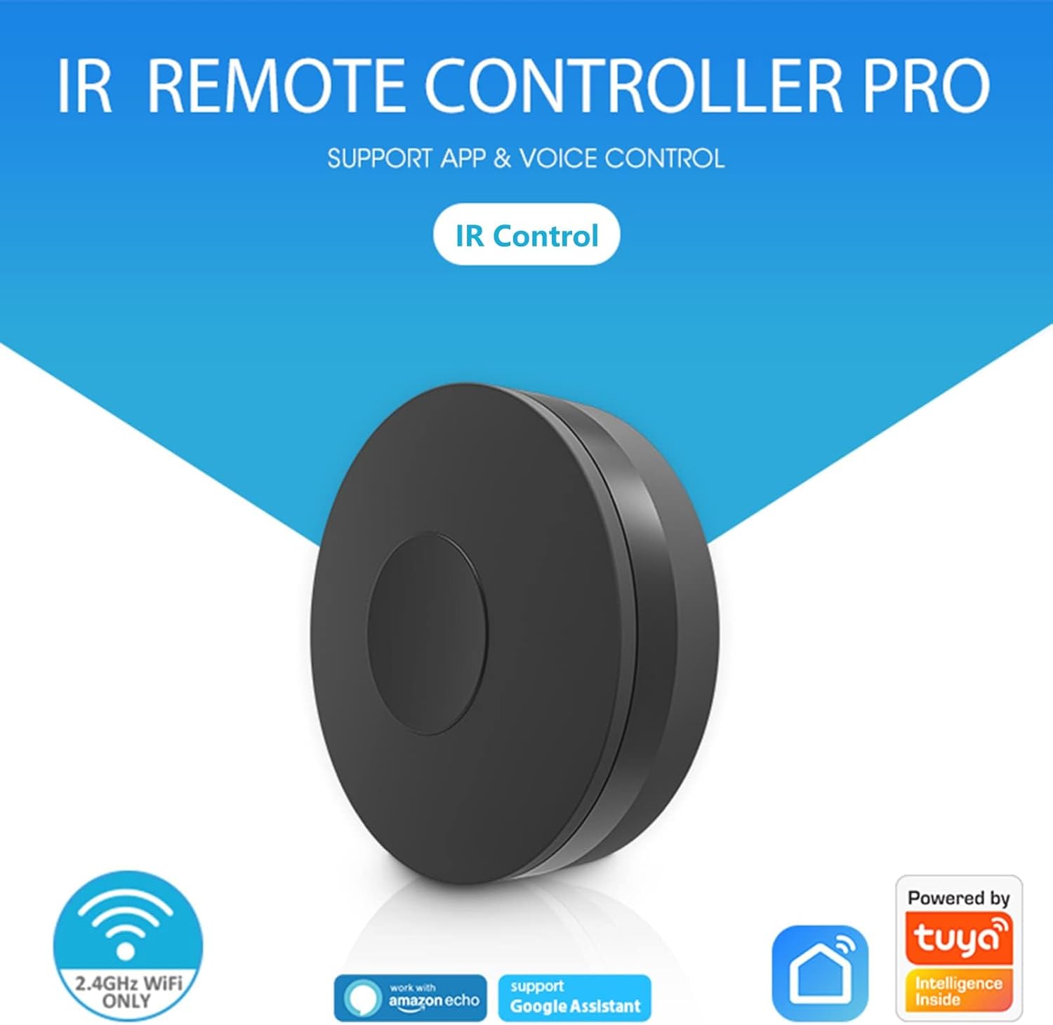 SENCKIT WiFi Smart Remote Controller Smart Home IR Universal Remote Blaster, One for All Control TV DVD AUD Fan Air Conditioner etc, Compatible with Alexa and Google Home