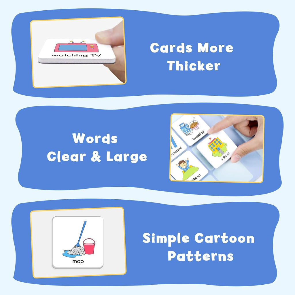 Magnetic Visual Schedule for Kids, Kids Chore Chart Cards for Morning & Bedtime, Daily Routine Chart Autism ADHD Tools for Kids,96 Magnets and Board